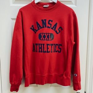 University of Kansas reverse weave champion sweatshirt